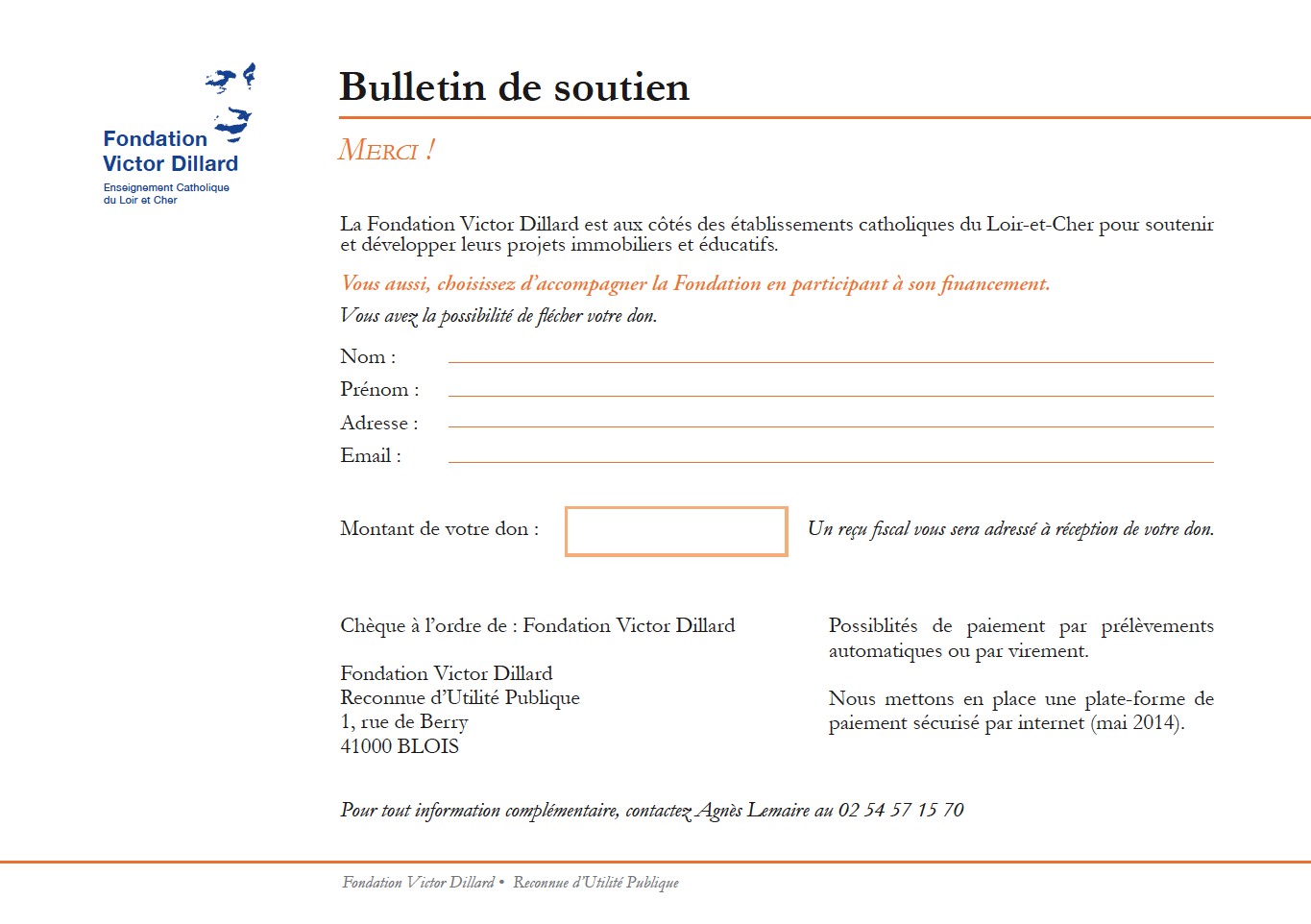 bulletin de soutien